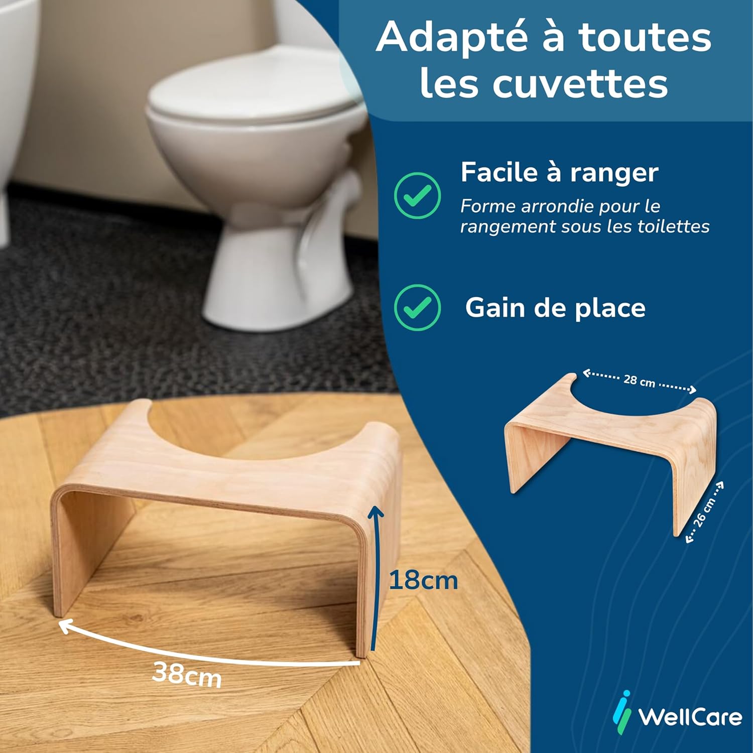 Toilettenhocker Holz