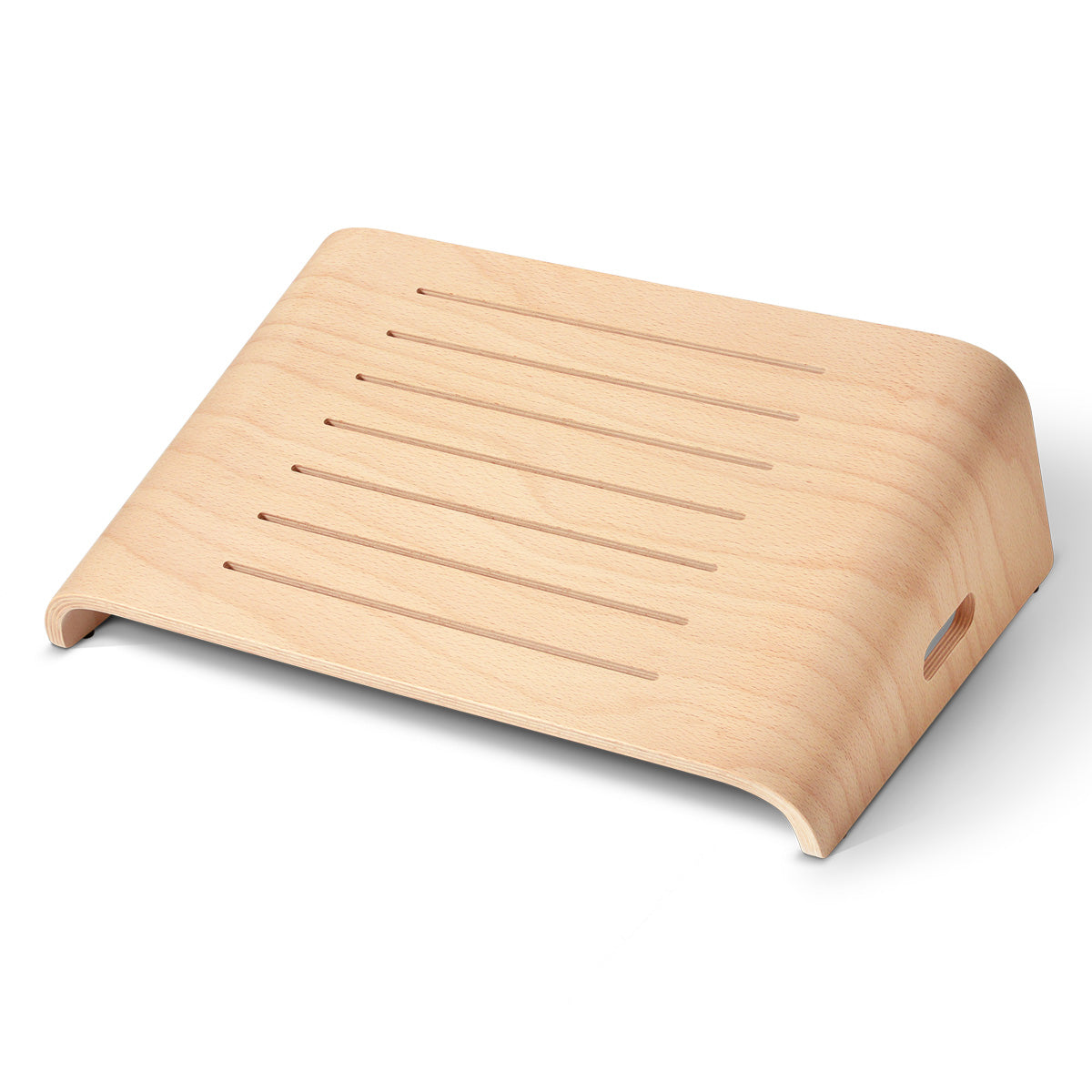 Repose pieds bureau en bois incliné antidérapant