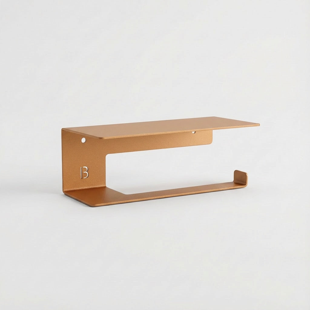 Porte Papier Toilette Mural avec Tablette dérouleur