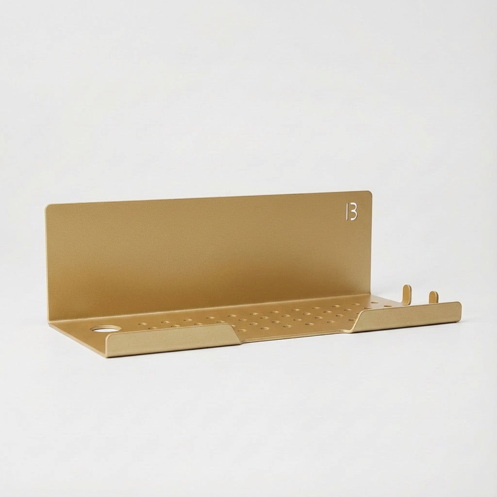 Étagère de Douche Murale doré angle