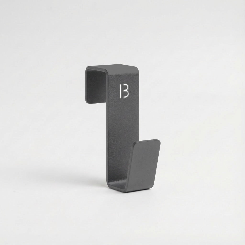 Patère Radiateur de salle de bain ou meuble gris foncé ardoise