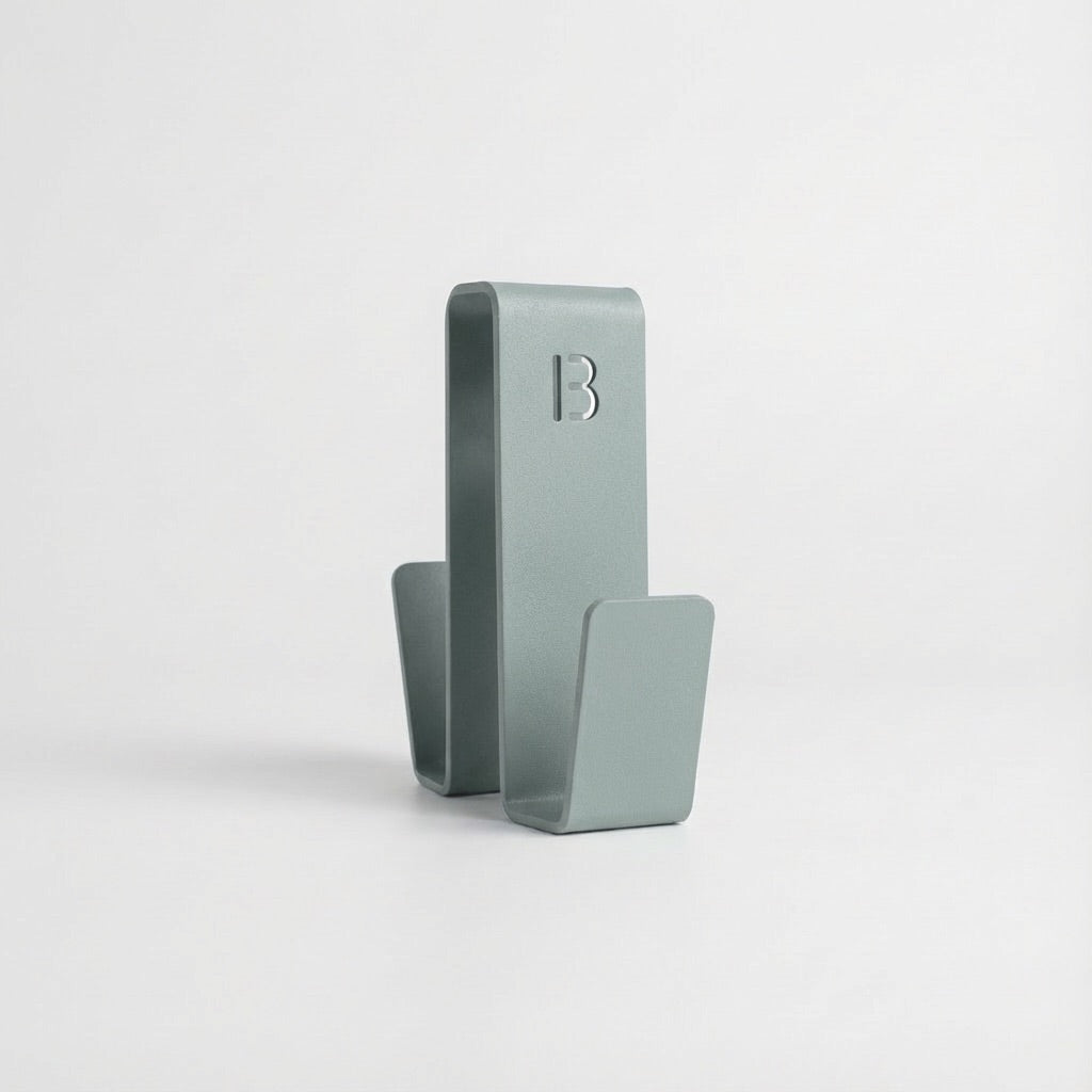 Patère Paroi de Douche 2 crochet double face vert de gris