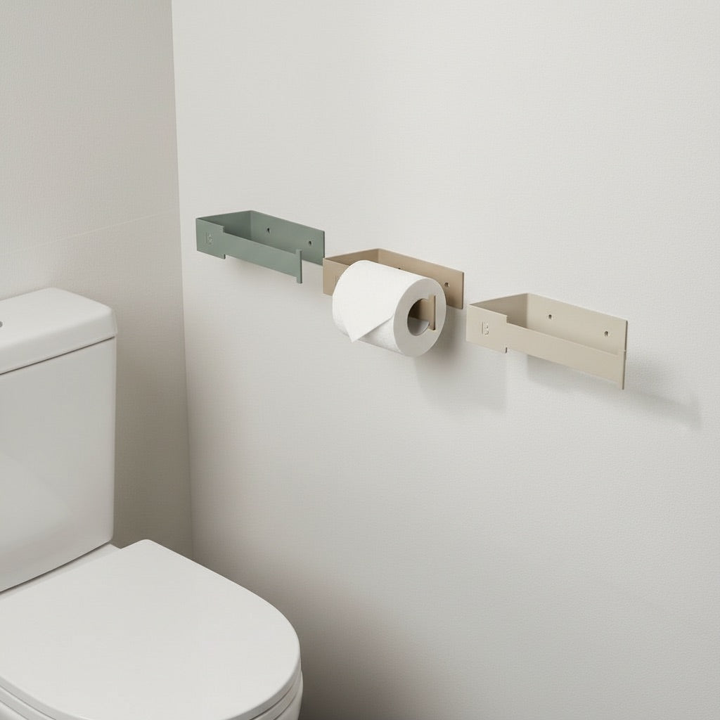 Porte Papier Toilette Mural dérouleur blanc beige vert taupe