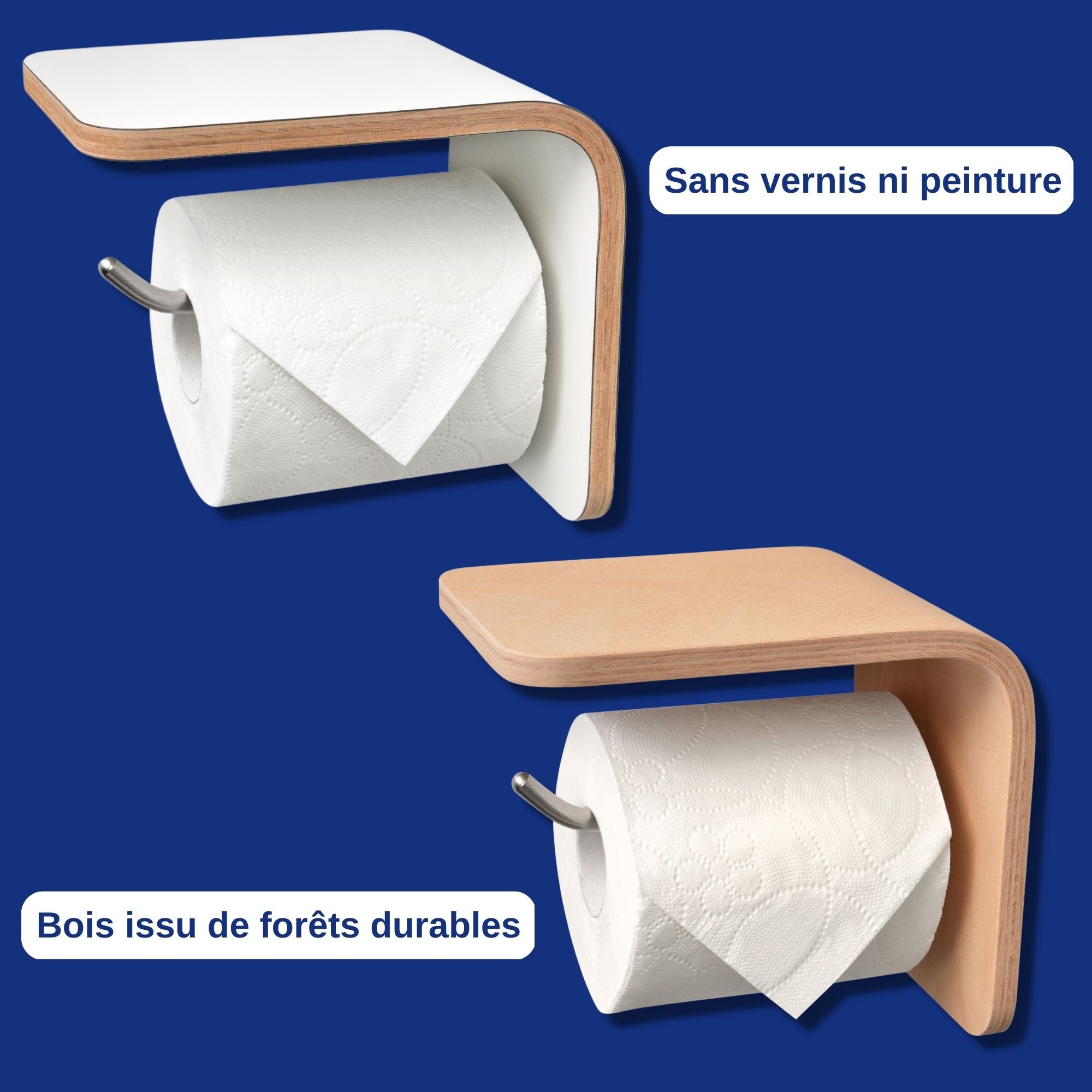 porte papier toilette en bois 