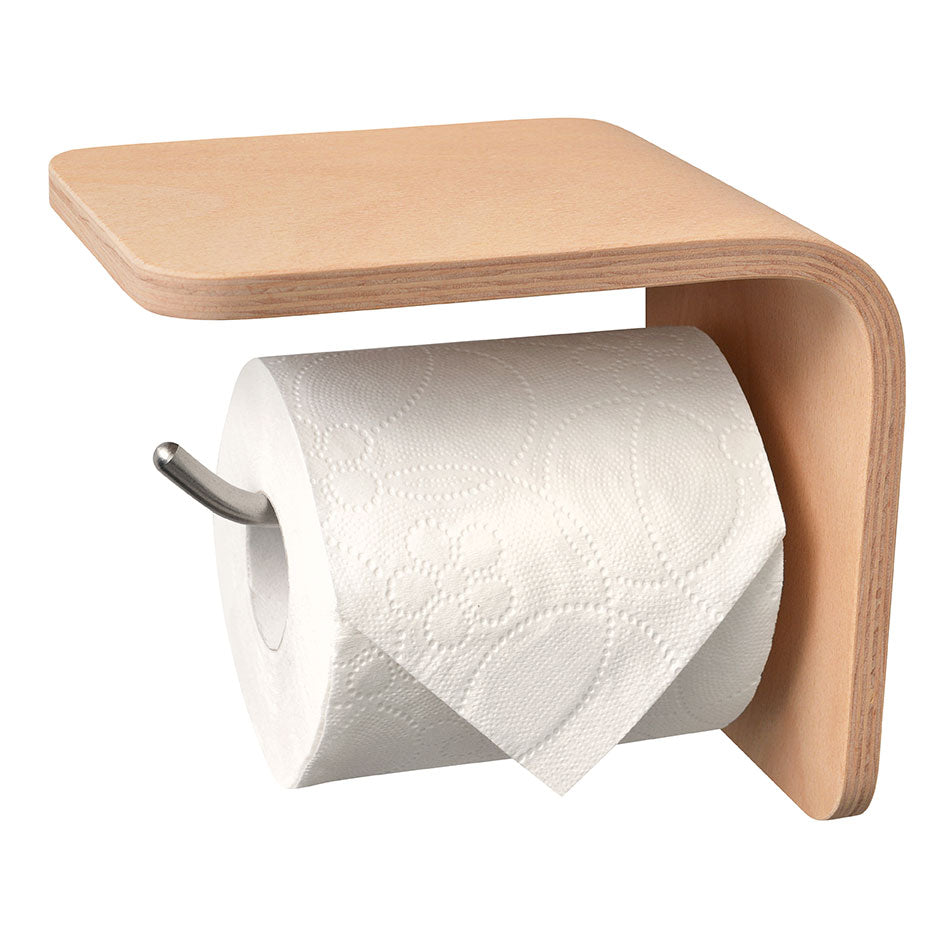 Porte Papier Toilette en Bois mural avec Tablette support